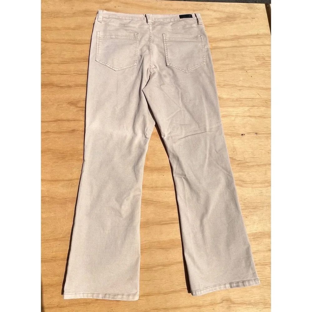 Nicole Miller New York Soho High Rise Boot Cut Pants Tan Khaki Size 14 NWT - Picture 7 of 7